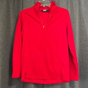 Lands' End Red Women's Quarter-Zip Pullover